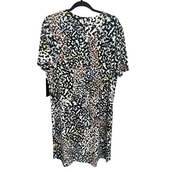 Christian Siriano Shift Dress Abstract Animal Print Stretch Size XXL Black - Picture 2 of 7